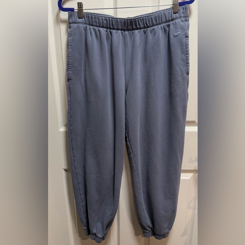 Hollister women’s Charcoal blue Joggers size L - Picture 1 of 6